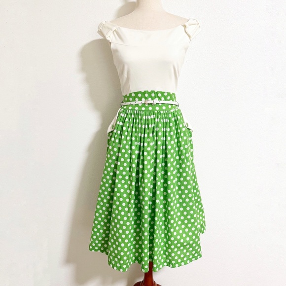 Lindy Bop Carla Retro 50s Pinup Fit & Flare Polka Dot Dress - Picture 1 of 12